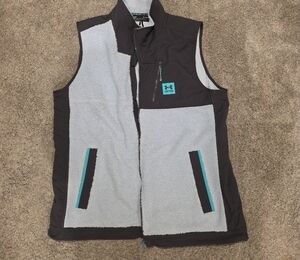 Under Armour Black and White Vest with Teal Details